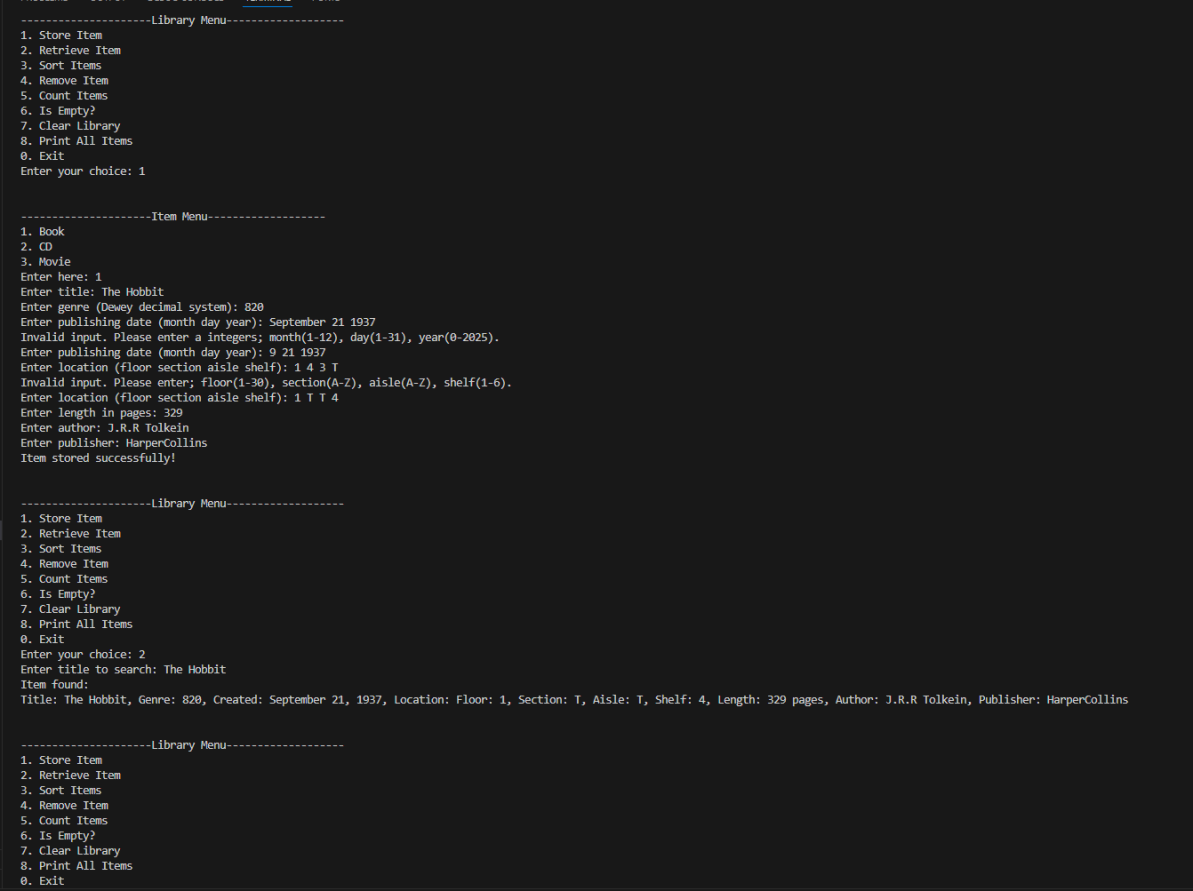 Library Catalog app UI